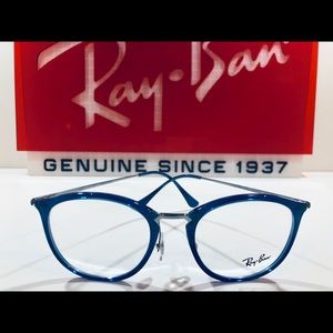 Ray-Ban Eyeglasses Transparent blue w/ Silver New